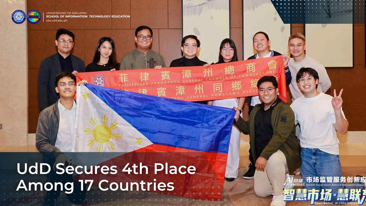 Universidad de Dagupan (UdD) and Pangasinan State University (PSU) proudly raised the Philippine flag on the global stage after winning 4th place out of 17 countries