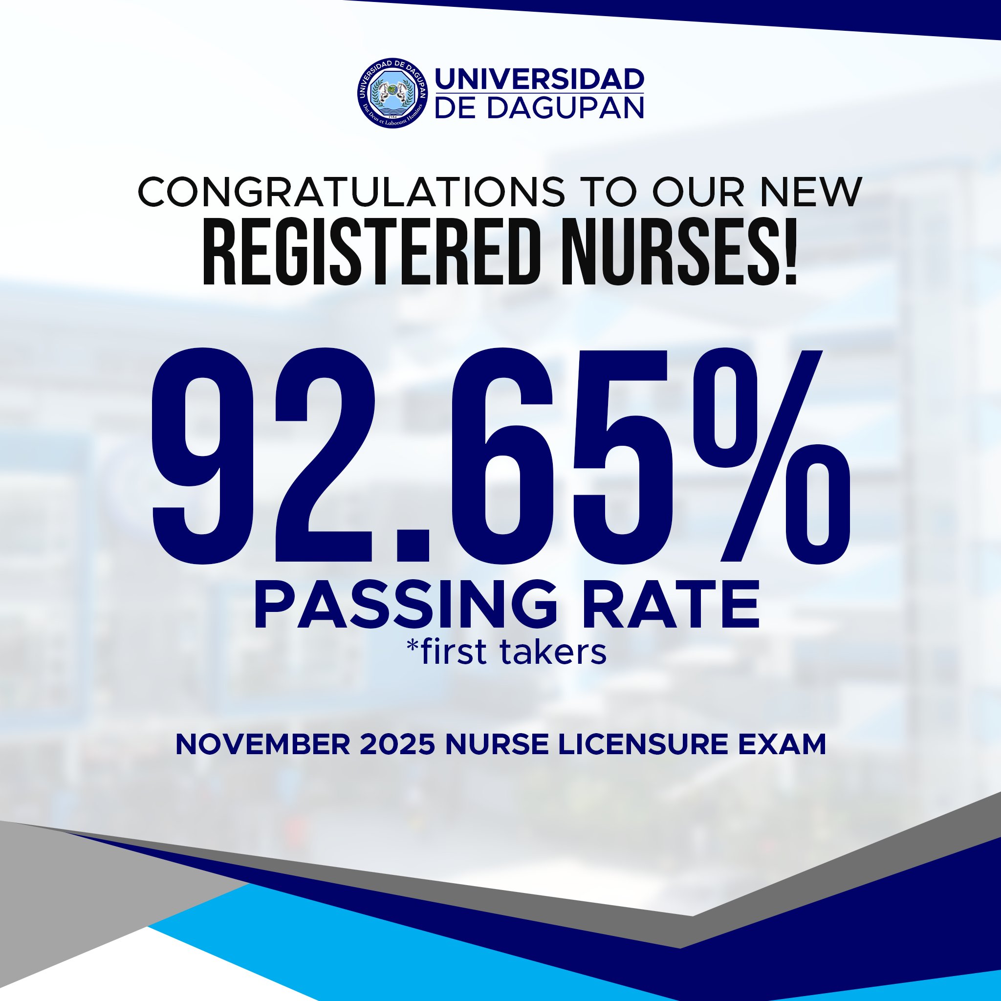UDD Nursing achieved 92.65% passing rate!