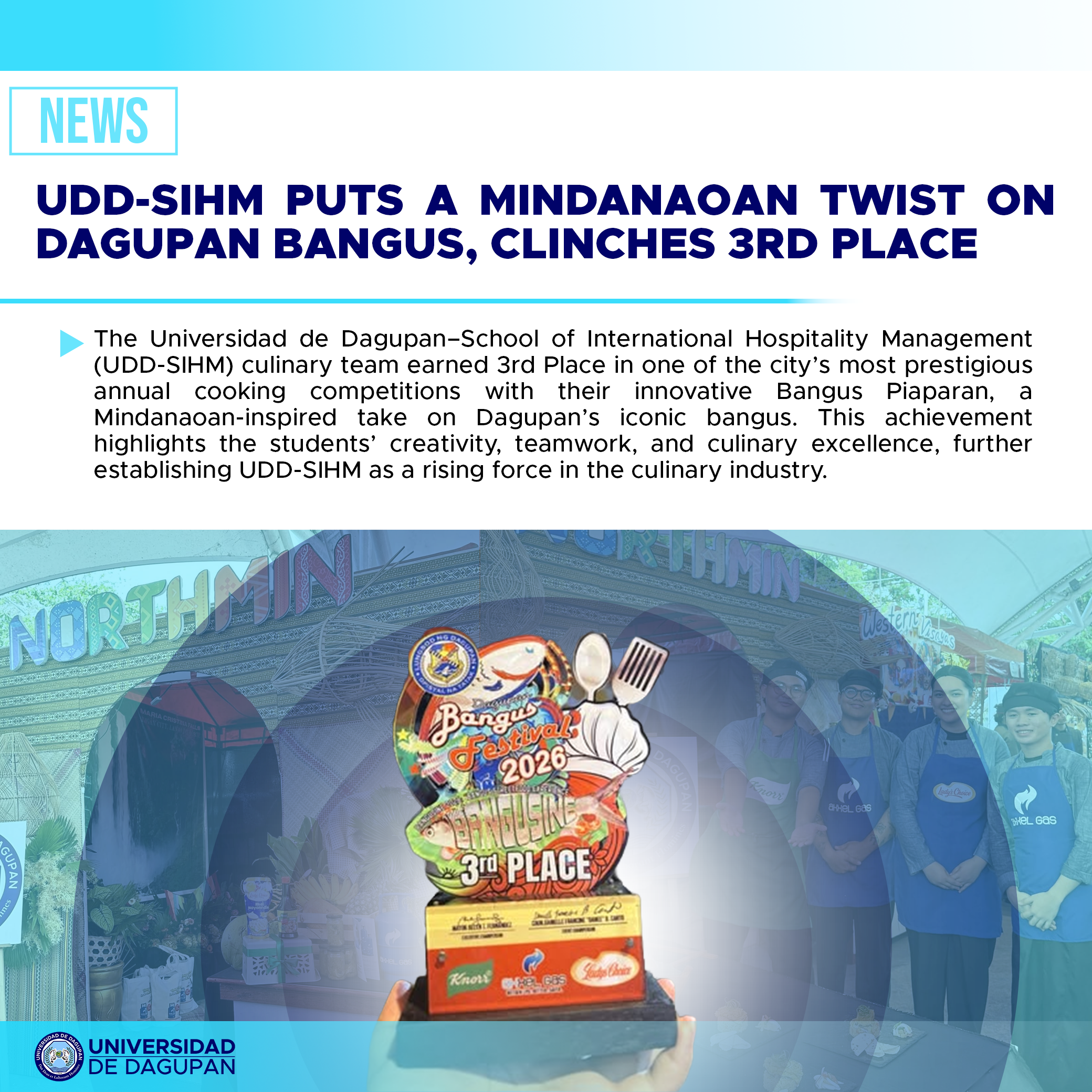 UDD-SIHM Puts a Mindanaoan Twist on Dagupan Bangus, Clinches 3rd Place