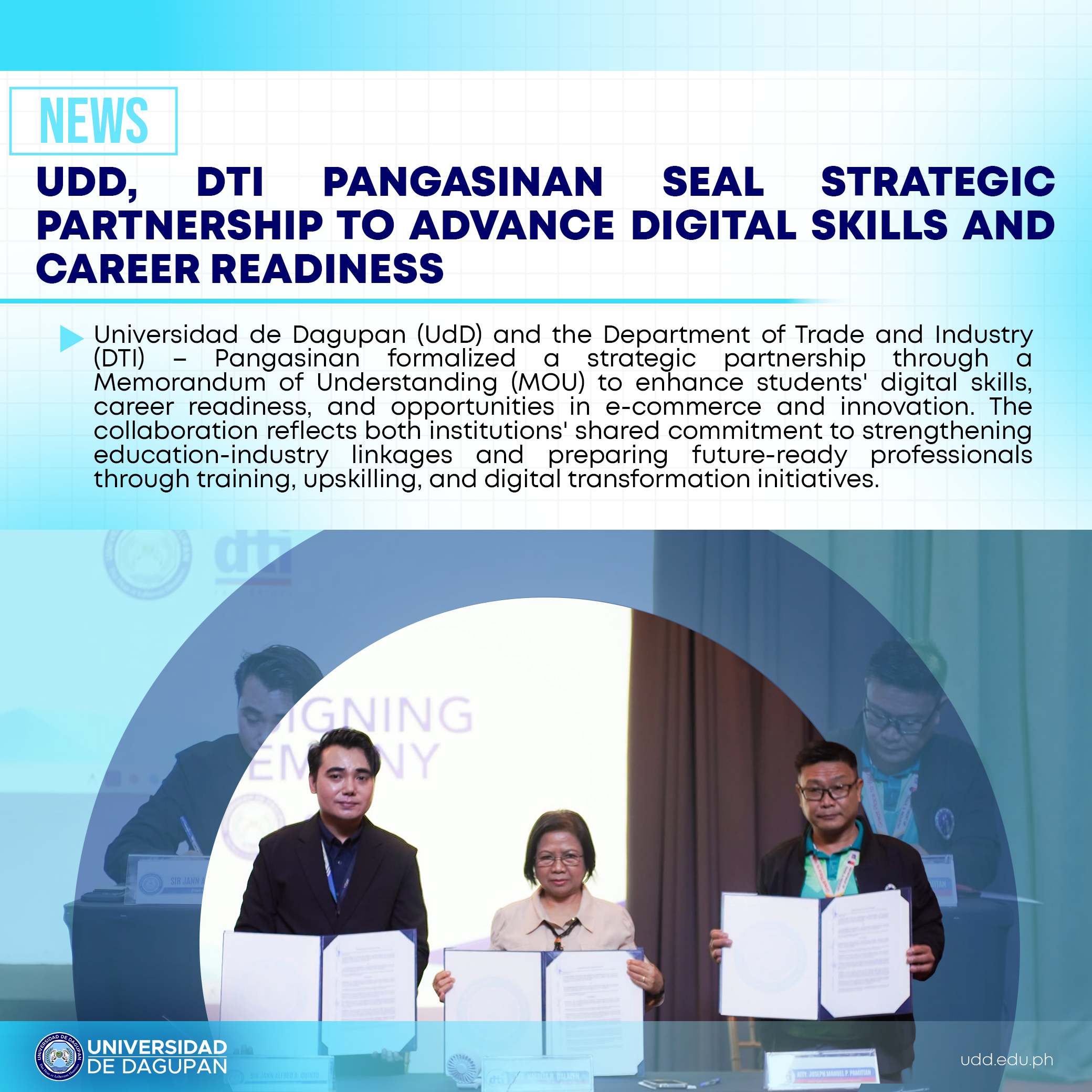 𝗨𝗱𝗗, 𝗗𝗧𝗜 𝗣𝗮𝗻𝗴𝗮𝘀𝗶𝗻𝗮𝗻 𝗳𝗼𝗿𝗴𝗲 𝗽𝗮𝗿𝘁𝗻𝗲𝗿𝘀𝗵𝗶𝗽 𝘁𝗵𝗿𝗼𝘂𝗴𝗵 𝗠𝗢𝗨 𝘀𝗶𝗴𝗻𝗶𝗻𝗴